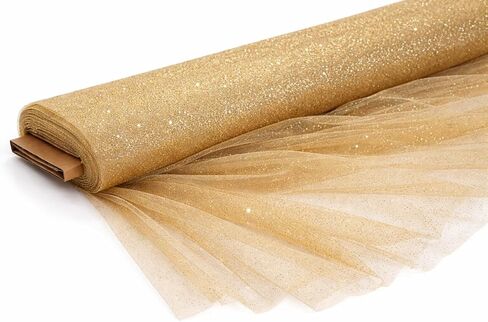 Sedona Designz Premium Glitter Tulle Fabric Bolt 54" x 10 Yards – Sparkle Tulle for Wedding Decorations, Tutus, Bows, Party Decor, Crafts & Gift Wrapping in Saudi Arabia