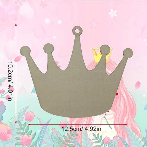 30PCS Unfinished Crown Wood Cutouts - DIY Craft Blank Wood Chips - Crown Shaped Wooden Label Tags - Ideal for Gift Tags Handmade Shop Door Decor Wedding and Home Party Decorations in Saudi Arabia