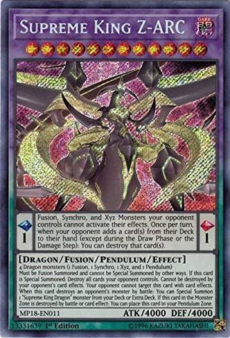 Supreme King Z-ARC - MP18-EN011 - Secret Rare - 1st Edition in Saudi Arabia