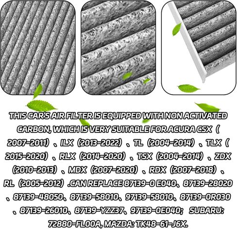 Cabin Air Filter, Car Fresh Breeze Air Filter Replacement for CF10134, Honda, Civic, CR-V, Odyssey, Acura, CSX, ILX, MDX, RDX, Compartment Air Filters with Activated Carbon for Car Passenger in Saudi Arabia