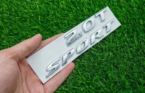 2Pc 2.0T Sport Emblems 3D Badge Nameplate Luggage Rear Letter Trunk Lid Logo Fit for 2018-2021 Car 2.0T Sport 08F20-TVA-100D (Gloss Black) in Kuwait