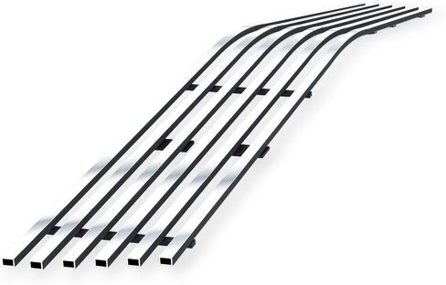 APS Premium 304 Stainless Steel Chrome Horizontal Billet Grille Grill Insert Compatible with Chevy Corvette 2006 2007 2008 2009 2010 C6 Z06 Lower Bumper RE-N19-S86756C in Saudi Arabia