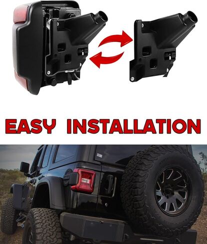 Rear Tail Light Support Bracket Compatible with Jeep Wrangler JL 2018-2024 Accessories, Black Durable Tail Lamps Holder Taillight Mounts, 2pcs in Saudi Arabia