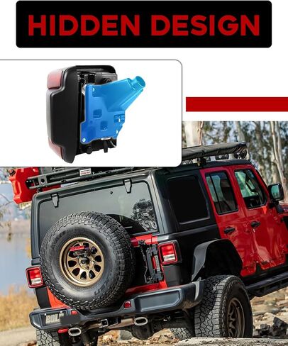 Rear Tail Light Support Bracket Compatible with Jeep Wrangler JL 2018-2024 Accessories, Black Durable Tail Lamps Holder Taillight Mounts, 2pcs in Saudi Arabia