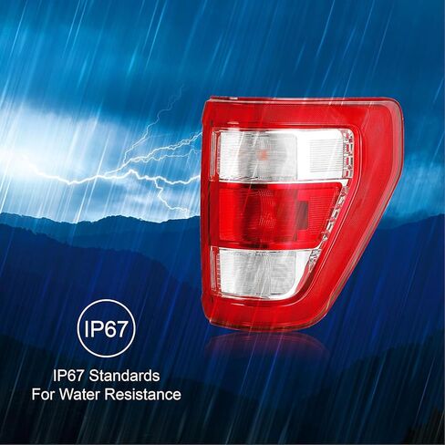 Halogen Tail Light Compatible with 2021 2022 2023 Ford F150 w/o Blind Spot Taillights Rear Brake Lamp Signal Assembly Includes Light Bulb Harness Right Passenger Side ML3Z13404E in Saudi Arabia