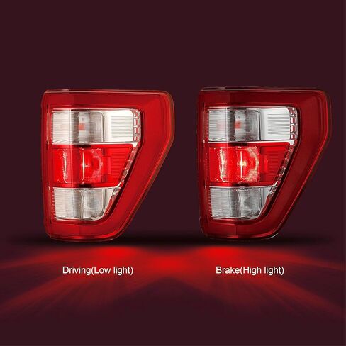 Halogen Tail Light Compatible with 2021 2022 2023 Ford F150 w/o Blind Spot Taillights Rear Brake Lamp Signal Assembly Includes Light Bulb Harness Right Passenger Side ML3Z13404E in Saudi Arabia