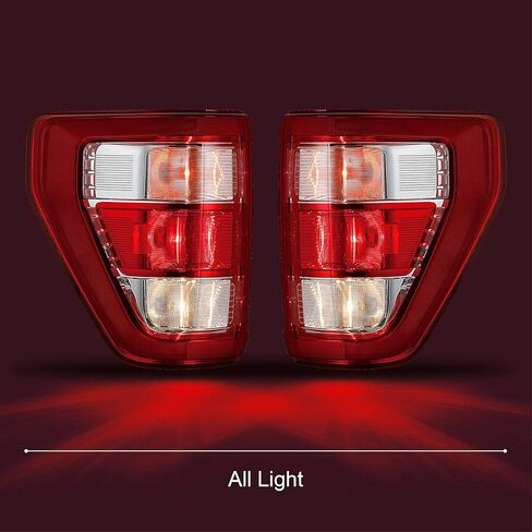 Halogen Tail Light Compatible with 2021 2022 2023 Ford F150 w/o Blind Spot Taillights Rear Brake Lamp Signal Assembly Includes Light Bulb Harness Right Passenger Side ML3Z13404E in Saudi Arabia