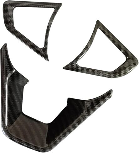 Car Steering Wheel Cover Trim Fit for Ford Fusion Fit for Mondeo Fit for Edge 2013 2014 2015 2016 2017 2018 2019 Carbon Fiber Style Black ABS in Saudi Arabia