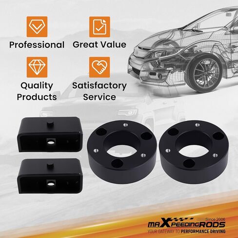 maXpeedingrods 3" Front & 2" Rear Lift Leveling Kit for Nissan Titan 2004-2023, Aluminum Spacer & Lift Block in Saudi Arabia