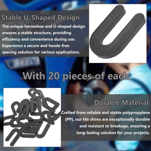 Auto Lift Installation Leveling Shim Kit Plastic Shims,2-Post 4-Post Lift Shims for Surface Mount Automotive Car Repair, Black, Red, Blue (60 shims) in Saudi Arabia