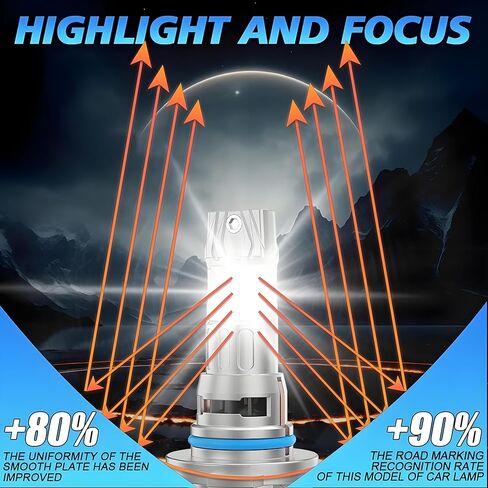 Fit For Kawasaki ZX6r 2007-2012 Kawasaki ZX10r Ninja 2006 2007 2008 2009 2010 Headlights High Low Beam Light bulbs, 1:1 Real Size, 6500K Cool White, 800% Brightnes Bulbs,Plug n Play, pack of 2 in Saudi Arabia