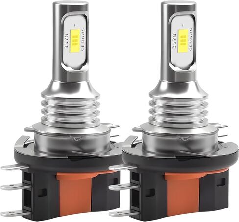 For Volkswagen Golf GTI 2010-2018 LED Headlight Bulbs, 4-Pack H15 High Beam (with DRL) + H7 Low Beam, 6000K White Plug-and-Play Canbus Ready Conversion Kit in Kuwait