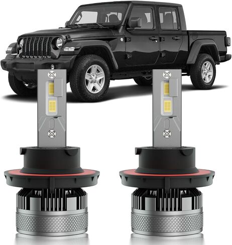يناسب 2019-2024 Jeep Gladiator Hi/Lo مصابيح شعاع مزدوجة، 300% أبيض فائق السطوع التوصيل والتشغيل Powersports Lights Blubs، 6500K أبيض، حزمة من 2 in Kuwait