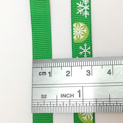 15 ياردة 3/8 "(10 مللي متر) Grosgrain الشريط عيد ميلاد سعيد شرائط ثلج سانتا كلوز Jinglebell سانتا شجرة ندفة الثلج الحرفية لتقوم بها بنفسك التعبئة الشعر in Kuwait