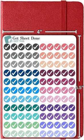 Icon Planner Sticker / 110 Dot Icon Vinyl (1/3") /Check Mark Completion Reward Chores/Essential Productivity Life Planner/Bujo Bullet Journaling/Todo Appointments (One Sheet, Check (Done)) in Saudi Arabia