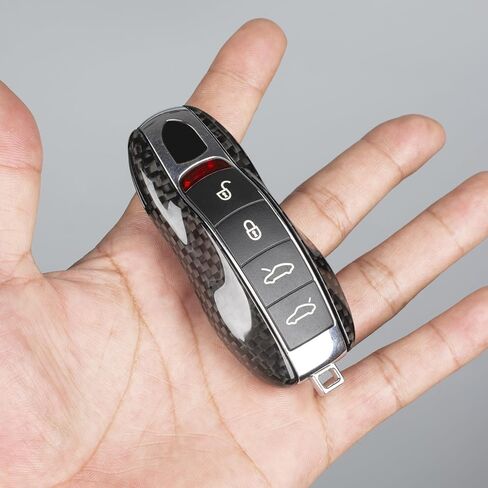 Real Carbon Fiber Smart Remote Keyless Key Cover Trim Cover for Porsche Boxster Turbo Cayenne Panamera Macan Cayman 911 918 996 997 991 in Kuwait