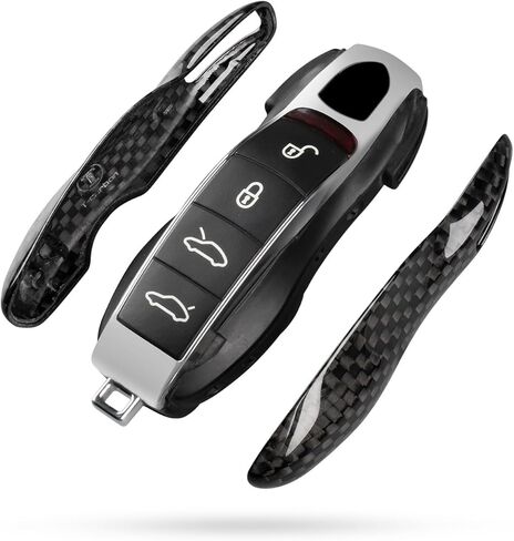 Real Carbon Fiber Smart Remote Keyless Key Cover Trim Cover for Porsche Boxster Turbo Cayenne Panamera Macan Cayman 911 918 996 997 991 in Kuwait