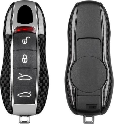 Real Carbon Fiber Smart Remote Keyless Key Cover Trim Cover for Porsche Boxster Turbo Cayenne Panamera Macan Cayman 911 918 996 997 991 in Kuwait