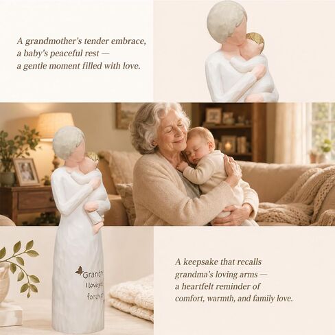 First Time Grandma Gifts, Sentimental Grandmother and Baby Resin Statue, Pregnancy Announcement Keepsake Meaningful Home Decor Figurine for Mother's Day, Birthday, Grandparents Day in Saudi Arabia