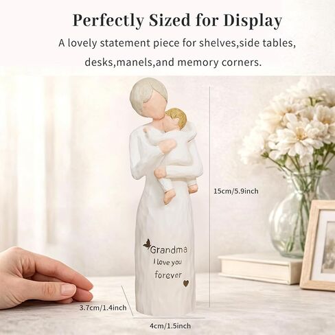 First Time Grandma Gifts, Sentimental Grandmother and Baby Resin Statue, Pregnancy Announcement Keepsake Meaningful Home Decor Figurine for Mother's Day, Birthday, Grandparents Day in Saudi Arabia