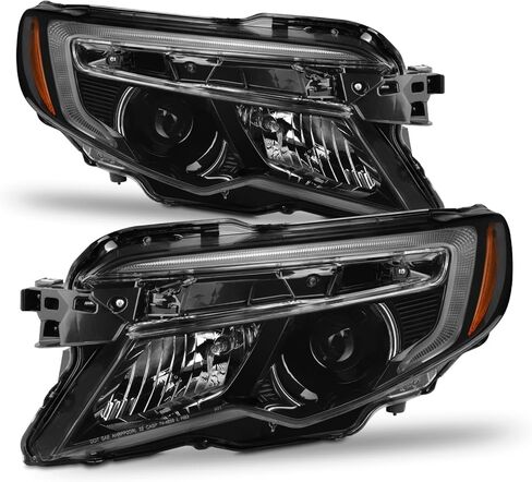 AKKON - يناسب 2016-2021 Honda Pilot 17-20 Ridgeline جهاز عرض هالوجين أسود للسائق + الركاب مع تشغيل LED DRL in Kuwait