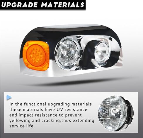 Headlights Compatible with Freightliner Century 2004-2015 Pair Set Front Headlamp DOT and SAE Approved (White-Led turn signal) in Saudi Arabia