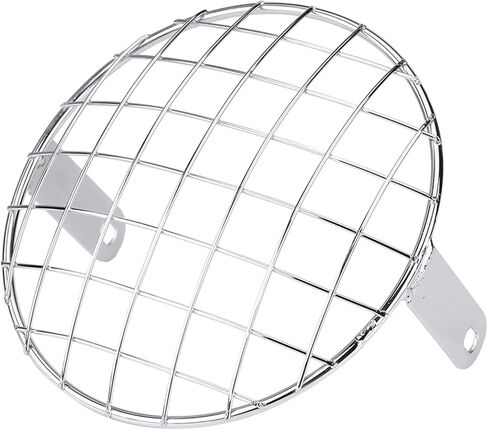 Motorcycle 7" Headlight Mesh Grill Side Mount Universal Cover Mask(chrome) in Kuwait