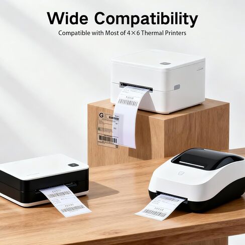 4x6 Inch Clear Thermal Shipping Labels, Premium Transparent Direct Thermal Labels Compatible with Zebra/Rollo/Munbyn Printers, Professional Invisible Adhesive Labels, 100PCS in Saudi Arabia