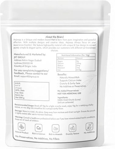 AEJESOP CHERNIGOV Edible Chalk Chunks (Lump), Natural Edible Clay,7oz(200g) in Saudi Arabia
