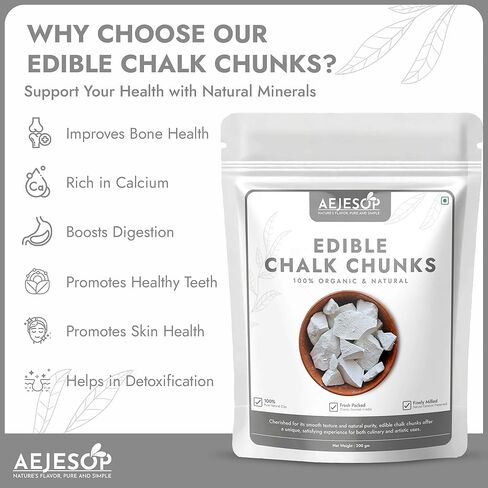 AEJESOP CHERNIGOV Edible Chalk Chunks (Lump), Natural Edible Clay,7oz(200g) in Saudi Arabia