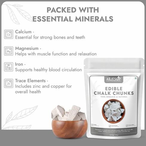 AEJESOP CHERNIGOV Edible Chalk Chunks (Lump), Natural Edible Clay,7oz(200g) in Saudi Arabia