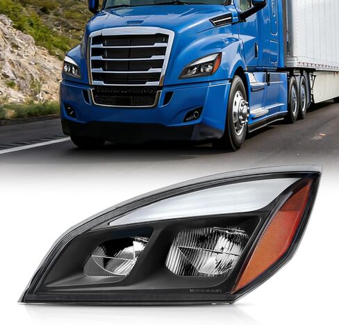 Led Headlights Compatible with 2018-2023 Cascadia Black Housing, Tailored for Elite Models (Driver Side (Left)) in Kuwait