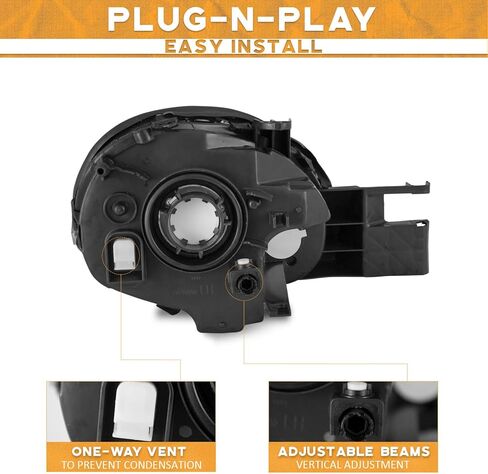 WEELMOTO Headlights Compatible with 2003 2004 2005 Dodge Neon, Headlight Assembly Replacement for 03 2004 05 Neon Pair Set Clear Lens Chrome Housing Driver and Passenger Side in Kuwait