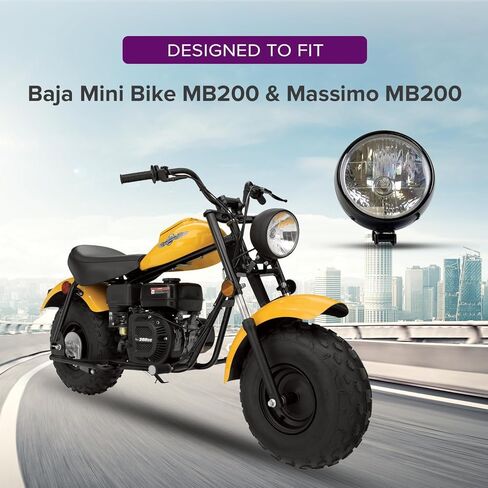 مجموعة المصابيح الأمامية السوداء 12 فولت من AlveyTech لدراجة Baja Mini Bike MB200 in Kuwait