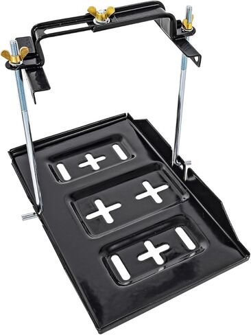 JEGS Steel Battery Tray Kit | Includes Tray, Hold Down, and Two J-Bolts | Corrosion-Resistant Vinyl Coating | 7in.Wide By 13in.Long in Saudi Arabia