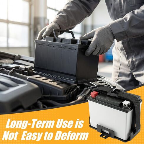 Small Battery Tray Fit 12V-6V / 6AH 7AH 8AH 9AH 12AH 15AH Batteries and More Adjustable Hold Down Strap Battery Mount Compatible with Boat, Kayak, Motorcycle, ATV, Generator, Jetski in Saudi Arabia