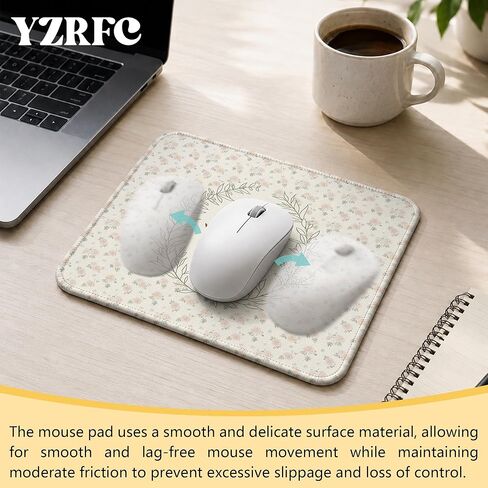 Vintage Pink Floral Goose Mouse Pad, Book Lover Goose Gifts, Cottagecore Cute Bookish Animal Mouse Pads for Wireless Mouses Computers Laptop Desk Mat, 9.5x8 Inch in Kuwait