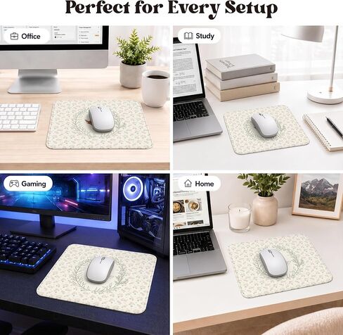 Vintage Pink Floral Goose Mouse Pad, Book Lover Goose Gifts, Cottagecore Cute Bookish Animal Mouse Pads for Wireless Mouses Computers Laptop Desk Mat, 9.5x8 Inch in Kuwait