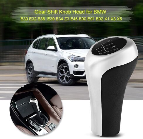Acouto 6 Speed Shift Knob Car Manual Shifter Knob Gear Shift Lever Stick Head Fit for E36 E46 E39 E34 Z3 E90 E91 E92 X1 X3 X5 in Kuwait