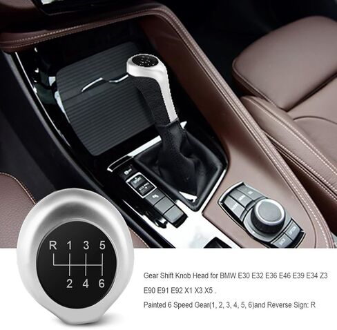 Acouto 6 Speed Shift Knob Car Manual Shifter Knob Gear Shift Lever Stick Head Fit for E36 E46 E39 E34 Z3 E90 E91 E92 X1 X3 X5 in Kuwait