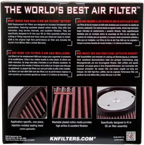 K&N Engine Air Filter: High Performance, Premium, Powersport Air Filter: Fits 2002-2010 BUELL (Firebolt XB12R, Lightning, CityX XB9SX, Long XB12SS, XB12SCG, Ulysses, and other select models) BU-9003 in Saudi Arabia