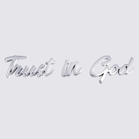 Trust in God Car Sticker, Premium 3D Solid Metal Emblem, Christian Faith Badge Decals, Weatherproof Auto Cute Decoration with 2 Trust in God Rearview Mirror Stickers in Saudi Arabia
