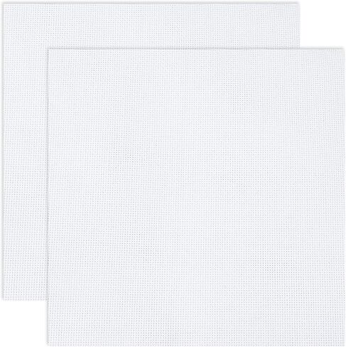 2Pcs Cross Stitch Aida Fabric 14 Count, 20 by 20 Inch Classic Reserve Aida Cloth, Cross Stitch Fabrics for Home DIY Embroidery Knit Crochet Projects in Saudi Arabia