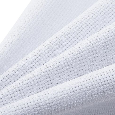 2Pcs Cross Stitch Aida Fabric 14 Count, 20 by 20 Inch Classic Reserve Aida Cloth, Cross Stitch Fabrics for Home DIY Embroidery Knit Crochet Projects in Saudi Arabia