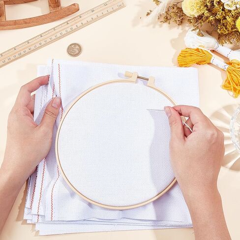 2Pcs Cross Stitch Aida Fabric 14 Count, 20 by 20 Inch Classic Reserve Aida Cloth, Cross Stitch Fabrics for Home DIY Embroidery Knit Crochet Projects in Saudi Arabia