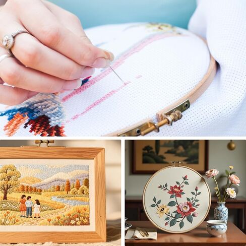 2Pcs Cross Stitch Aida Fabric 14 Count, 20 by 20 Inch Classic Reserve Aida Cloth, Cross Stitch Fabrics for Home DIY Embroidery Knit Crochet Projects in Saudi Arabia