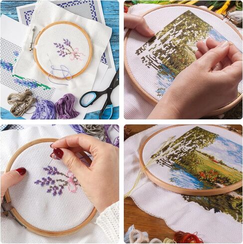 2Pcs Cross Stitch Aida Fabric 14 Count, 20 by 20 Inch Classic Reserve Aida Cloth, Cross Stitch Fabrics for Home DIY Embroidery Knit Crochet Projects in Saudi Arabia