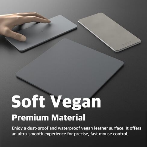 POUT H3 Split Max 3-in-1 Wireless Charging Mouse Pad – Fast Qi Charger, Mousepad Mat, and Magnetic Tray Organizer – Compatible with Smartphones and Earbuds (Graphite Grey) in Saudi Arabia
