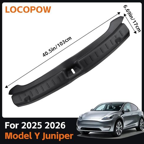 واقي مصد خلفي LOCOPOW لعام 2025 2026 طراز تسلا Y جونيبر TPE مضاد للخدش واقي عتبة صندوق السيارة مقاوم للماء لملحقات موديل Y جونيبر in Kuwait