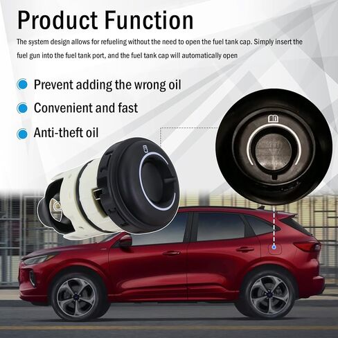 Capless Gas Cap Easy Fuel Filler Neck Vent Pipe Assembly End Fuel Tank Cap Without Cover Compatible With 2013-2025 Ford Escape 2013-2020 Ford Fusion in Kuwait